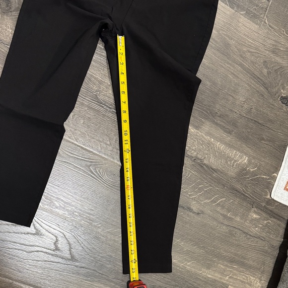 Michael Kors Black Stretch Ponte Ankle Pants with Gold Logo - Picture 7 of 8